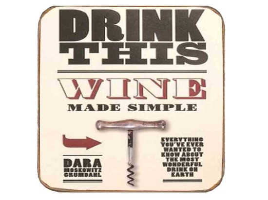 Σουβέρ ξύλινo χειροποίητo drink this wine