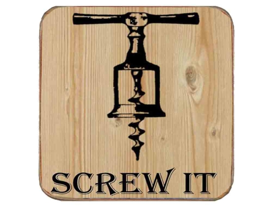 Σουβέρ ξύλινo χειροποίητo screw it