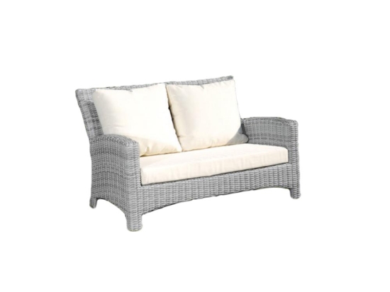 Rattan καναπές δύο θέσεων με μαξιλάρια 127x84x84 εκ