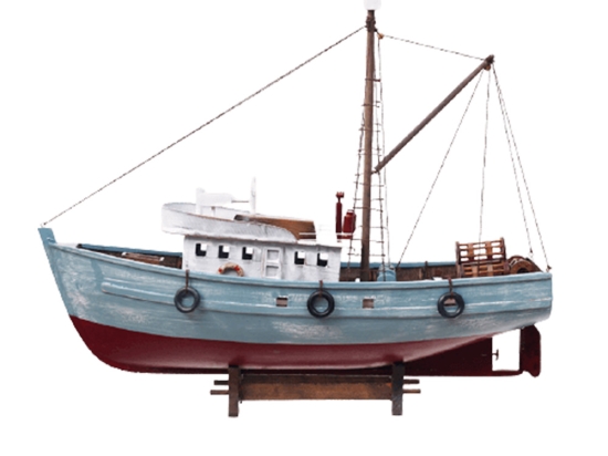 Διακοσμητικό ψαροκάικο από ξύλο 45x14x38 εκ