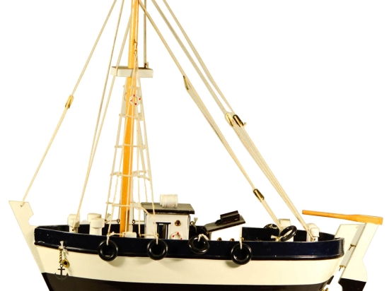 Ψαροκάικο γρι γρι ξύλινο λευκό και μαύρο 42x16x40 εκ