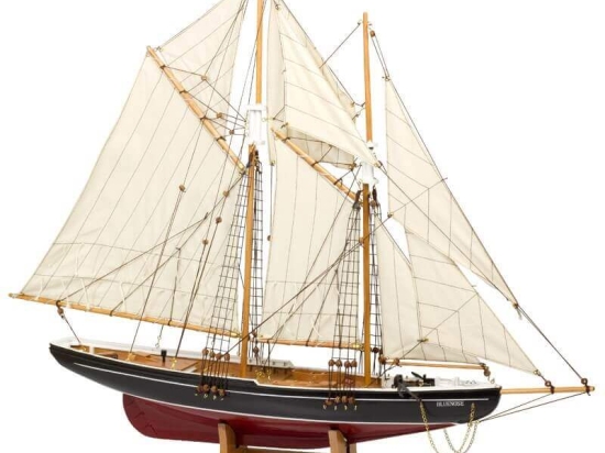 Ιστιοφόρο καραβάκι Bluenose διακοσμητικό ξύλινο 78x11x66 εκ