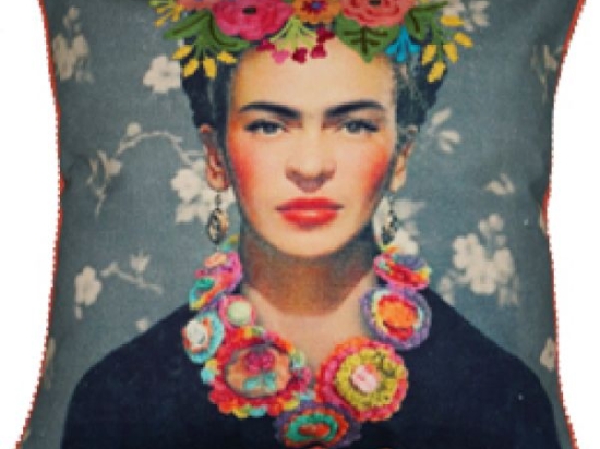 Μαξιλάρι βαμβακερό με την Frida Kahlo 45x45 εκ