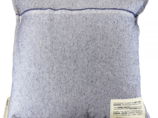 Denim μαξιλάρι σιελ από ανακυκλωμένο τζιν 50x50 εκ