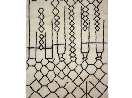 Χαλί Morocan λευκό τυπωμένο 120x180 εκ