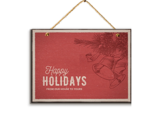 Χριστουγεννιάτικο πινακάκι happy holidays 30x20 εκ