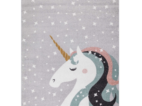 Παιδικό χαλί Tiny Unicorn σε παστέλ απόχρωση 133x190 εκ