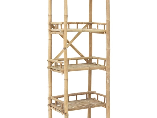 Ραφιέρα Calder pakoworld φυσικό 55x35x145εκ