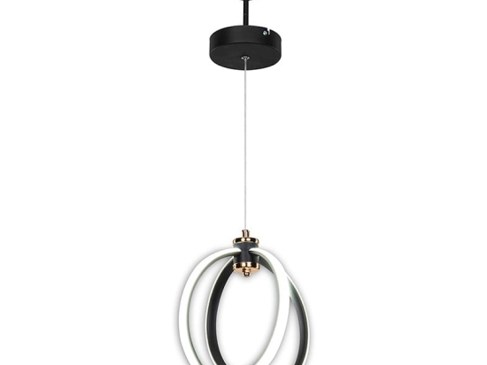 Φωτιστικό οροφής μονόφωτο PWL-1026 pakoworld LED 17W μαύρο-χρυσό Φ24x80εκ