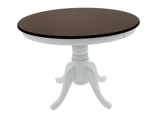 Τραπέζι Alice pakoworld MDF καρυδί-λευκό Φ106x78εκ