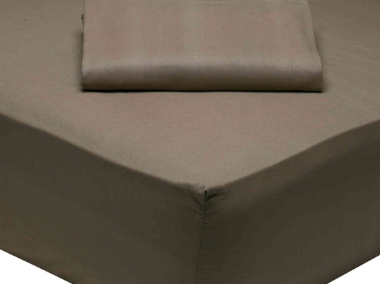 Σεντόνι 1004 Με Λάστιχο Best Colors Brown Das Home Υπέρδιπλο 170x200cm Με Λάστιχο 100% Βαμβάκι