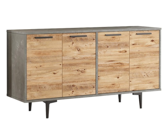 Μπουφές Jethro pakoworld sonoma-cement 138x40x73εκ