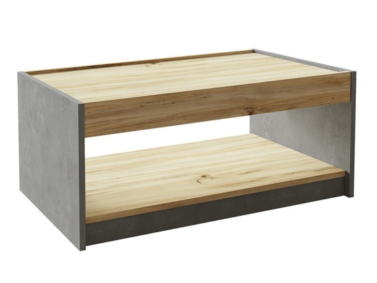 Τραπέζι σαλονιού Surprise pakoworld sonoma-ανθρακί antique 93.5x60x40εκ