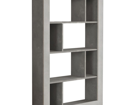 Βιβλιοθήκη Caring pakoworld γκρι antique-ανθρακί antique 94.5x27x145.5εκ