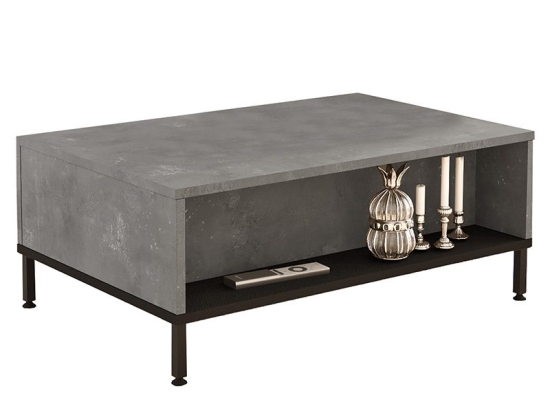 Τραπέζι σαλονιού Evaluate pakoworld ανθρακί antique-wenge 90x60x35εκ