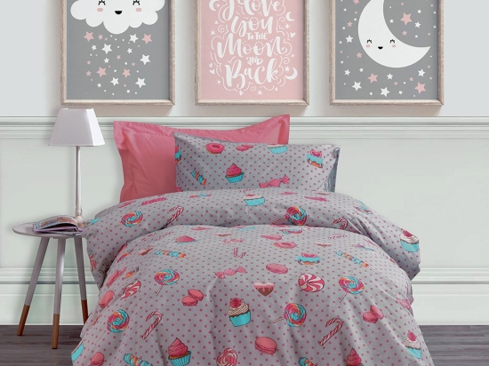 Makis Tselios Home Σετ Σεντόνια Μονά με Λάστιχο 105×200+30 Cupcakes