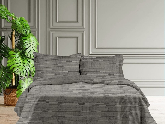 Makis Tselios Home Σετ Σεντόνια Μονά 170x270 Lines 4 Grey