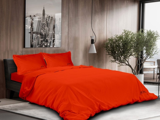 Makis Tselios Home Σετ Παπλωματοθήκη Υπέρδιπλη 220X240cm Lor Orange Nuovo