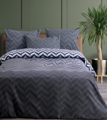 Makis Tselios Home Σετ Παπλωματοθήκη Υπέρδιπλη 220X240cm Zic Zac Grey
