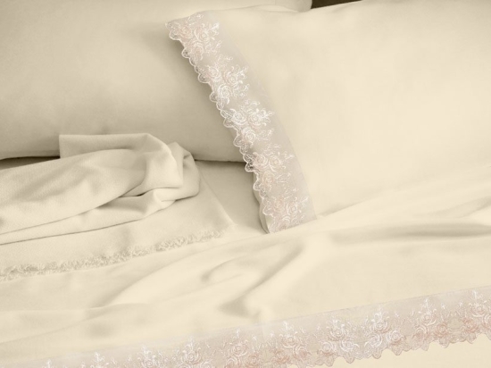 Makis Tselios Home Lace Σετ Κουβερλί Υπέρδιπλο Ecru 220x240cm