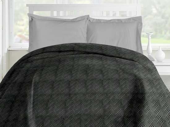 Makis Tselios Home Ultrasonic Κουβερλί Υπέρδιπλο Frost 2 Microfiber Grey 220x240cm