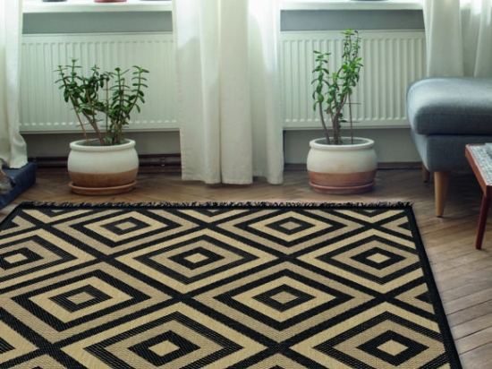 Χαλί ψάθα με κρόσια Sol Art 9755 Μπεζ 160x230  Beauty Home