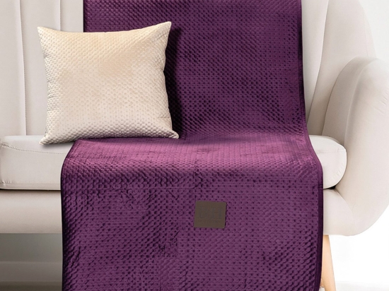 Ριχτάρι Τριθέσιο Velvety 180x300 Art 8411 Μωβ       Beauty Home