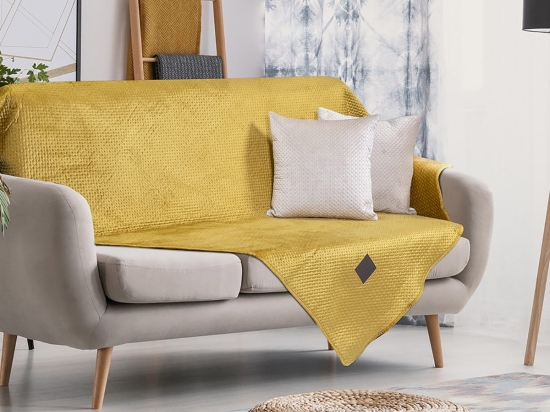 Ριχτάρι Τετραθέσιο Velvety 180x350 Art 8412 Ώχρα   Beauty Home