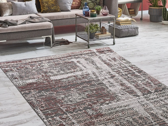 Beauty Home Χαλί Stylish Art 9425 200x290 Γκρι,Ροζ