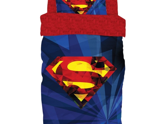 Beauty Home Σετ σεντόνια μονά Art 6187 Superman 165x250 Μπλε