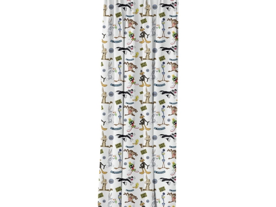 Beauty Home Κουρτίνα με 8 μεταλλικούς κρίκουςArt 6188 Looney Tunes 180x250 Εμπριμέ
