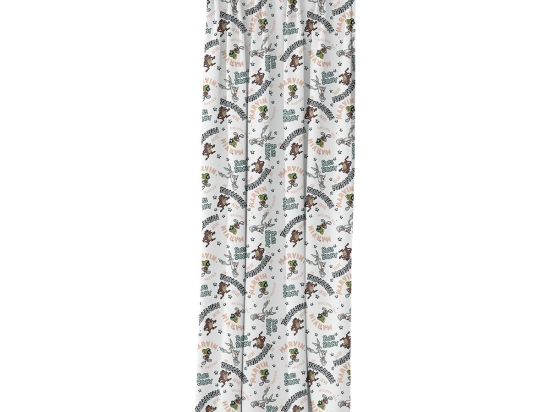 Beauty Home Κουρτίνα με 8 μεταλλικούς κρίκους Art 6189 Looney Tunes 180x250 Εμπριμέ