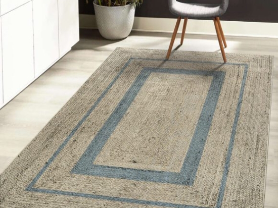 Χαλί Jute Art 9130 Μπεζ,Μπλε 120x180  Beauty Home