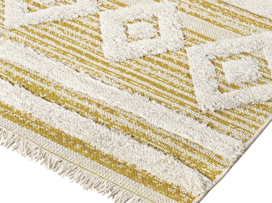 Χαλί βαμβακερό Morocotton 9239 Κίτρινο 125x180      Beauty Home