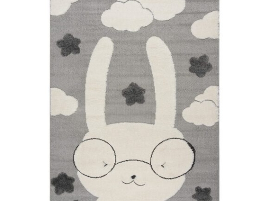 Beauty Home Χαλί Loop Art 9557 133x190 Grey White Γκρι Λευκό