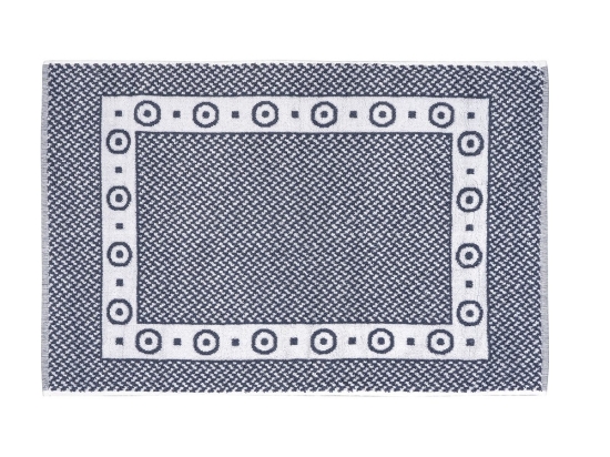 Ταπέτο μπάνιου Round νηματοβαφή 50x75 Γκρι-Λευκό       Beauty Home