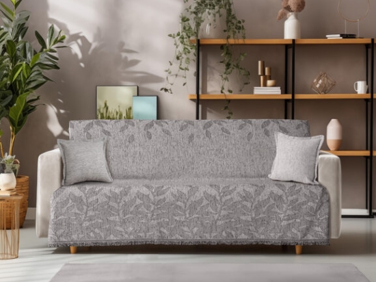 Beauty Home Ριχτάρια σετ 3τμχ Art 8632 (180x170+180x250+180x300) Γκρι