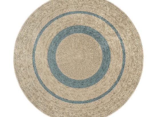 Ροτόντα 150x150 Jute Art 9130 Μπεζ,Μπλε   Beauty Home