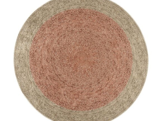 Ροτόντα 150x150 Jute Art 9131 Μπεζ,Ροζ   Beauty Home
