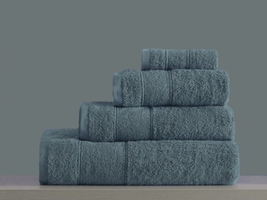 Makis Tselios Home Σετ Πετσέτες 4τμχ Lillie No2 Grey Βάρους 500gr/m²
