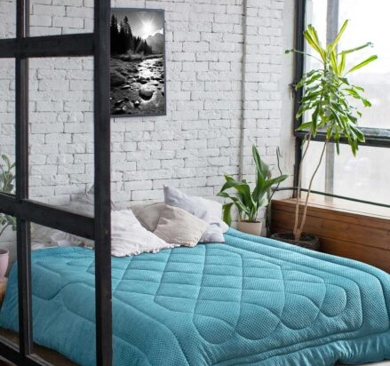 Κουβερτοπάπλωμα COMFY PETROL κουβερτοπάπλωμα-king-240-x-260-εκ