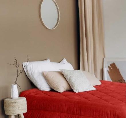 Κουβερτοπάπλωμα UNICOLORE RED κουβερτοπάπλωμα-ημίδιπλο-180-x-240-εκ