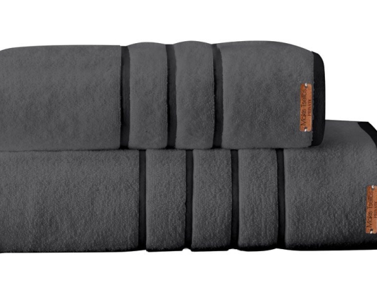 Makis Tselios Home Πετσέτα Σώματος Prive 90x150εκ. Steel Grey Βάρους 600gr/m²