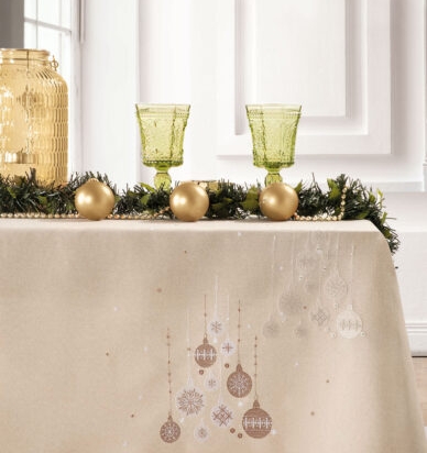 Makis Tselios Home Spirit Χριστουγεννιάτικο Τραπεζομάντηλο Spirit Μ140xΠ180εκ.