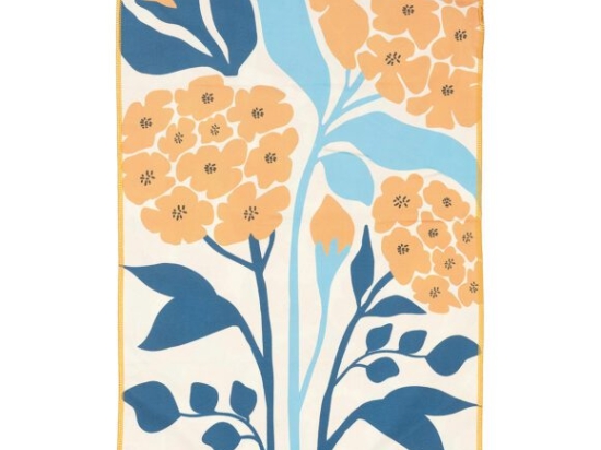Beauty Home Πετσέτα κουζίνας διπλής όψης Microfiber Art 8658 40x60 Μπλε,Κίτρινο