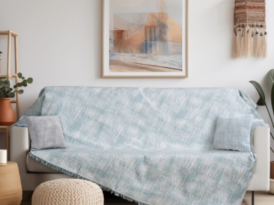 Beauty Home Ριχτάρι Τριθέσιο Art 8709 180x290 Πετρόλ