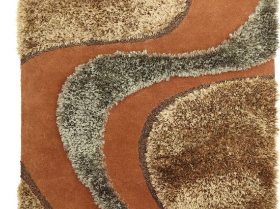 Royal  White Tie Modern Designers Rug 001 Brown 160 x 230