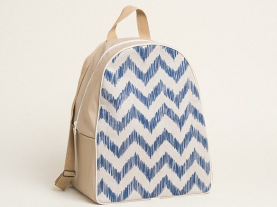 Beauty Home BACKPACK 43x35x23cm ΜΠΛΕ ΖΙΓΚΖΑΓΚ