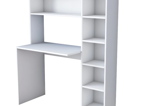Γραφείο εργασίας-ραφιέρα Janson pakoworld λευκό 113x40x142εκ