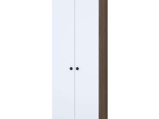 Ντουλάπι-παπουτσοθήκη Nacho pakoworld λευκό-καρυδί 59.8x37.5x182.8εκ
